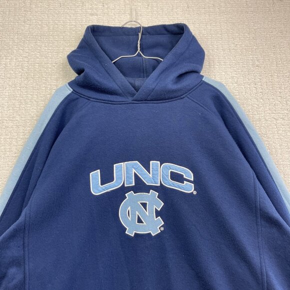 Vintage Starter UNC North Carolina Blue Fleece Hoodie Sweatshirt Size XL Read - Picture 2 of 16